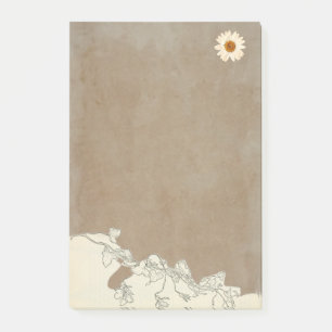 Scrapbook vintage flower brown paper post-it notes