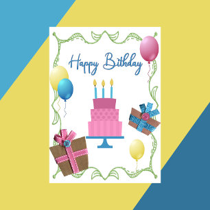 Scrapbooked Birthday Card
