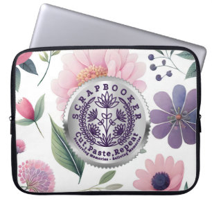 Scrapbookers – Cut, Paste and Repeat Laptop Sleeve