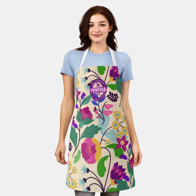 Scrapbookers  Cut Paste Repeat Apron (Worn)