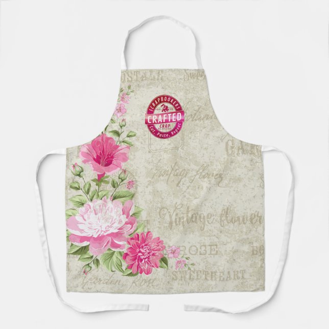 Scrapbookers  Cut Paste Repeat Apron (Front)