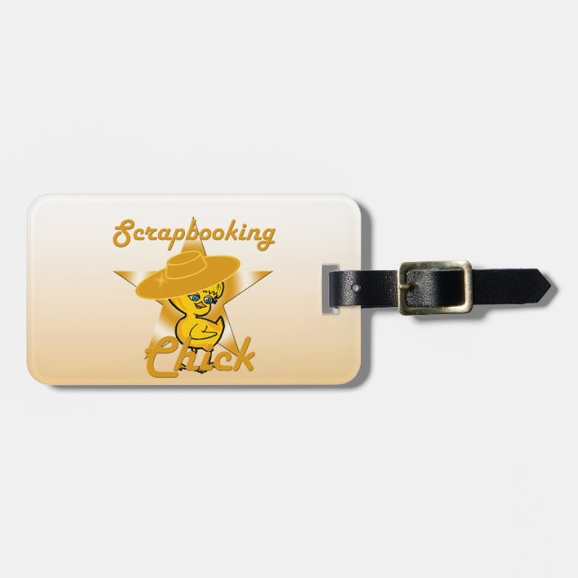 Scrapbooking Chick #10 Luggage Tag (Front Horizontal)