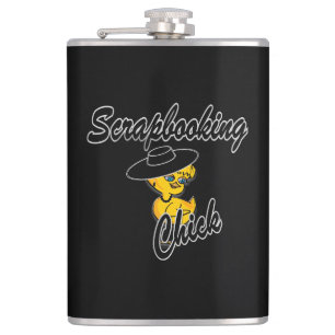 Scrapbooking Chick #4 Hip Flask