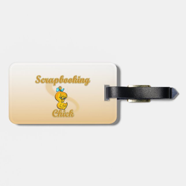 Scrapbooking Chick Luggage Tag (Back Horizontal)