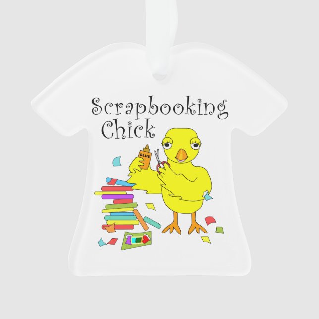 Scrapbooking Chick Text Ornament (Front)