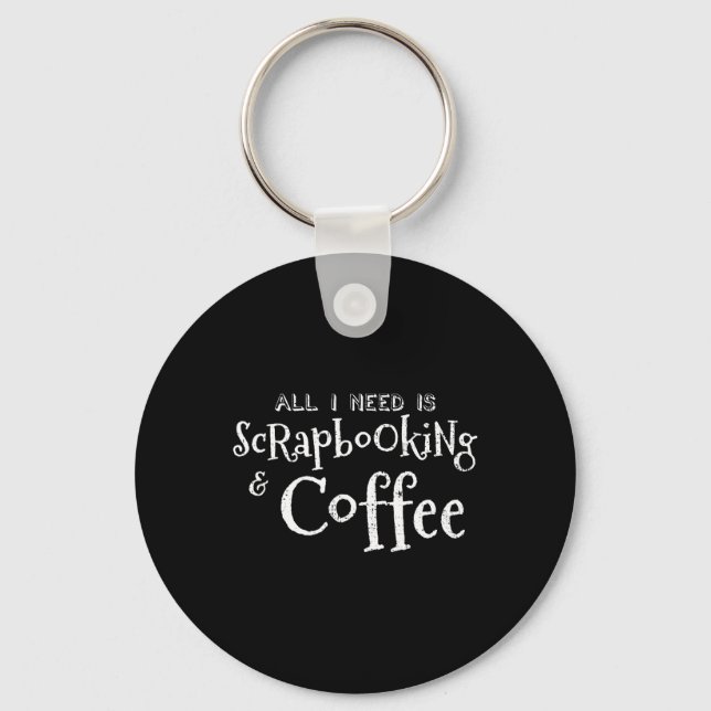 Scrapbooking Coffee Vintage  Key Ring (Front)