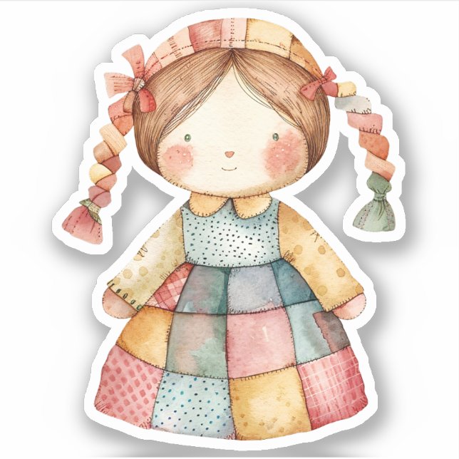 Scrapbooking Doll Sticker (Front)