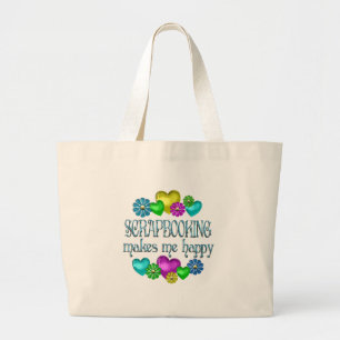 Scrapbooking Happiness Large Tote Bag