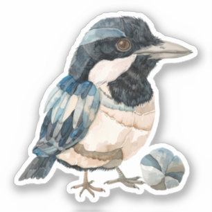 Scrapbooking Magpie Bird Sticker