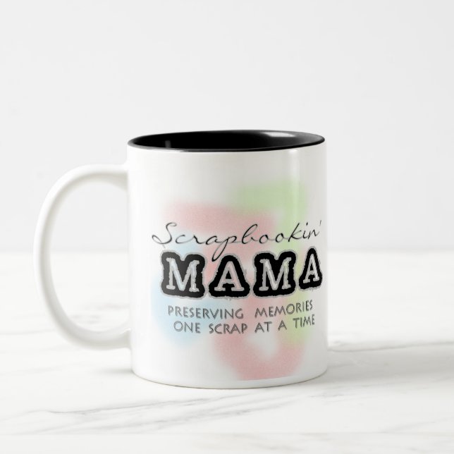 Scrapbooking Mama Two-Tone Coffee Mug (Left)