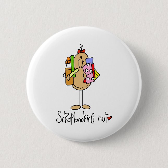 Scrapbooking Nut 6 Cm Round Badge (Front)