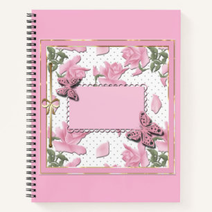 Scrapbooking pink notebook
