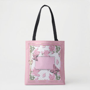 Scrapbooking pink tote bag