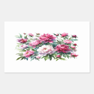 Scrapbooking Sticker Watercolor Peonies