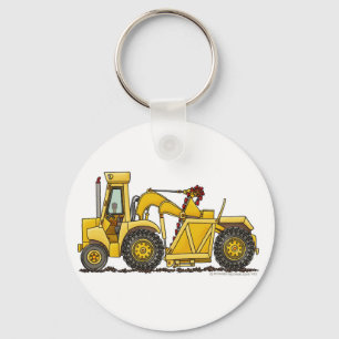 Scraper Dirt Mover Excavator Construction Key Chai Key Ring
