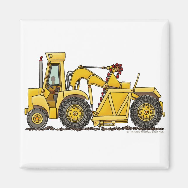 Scraper Dirt Mover Excavator Construction Magnets (Front)