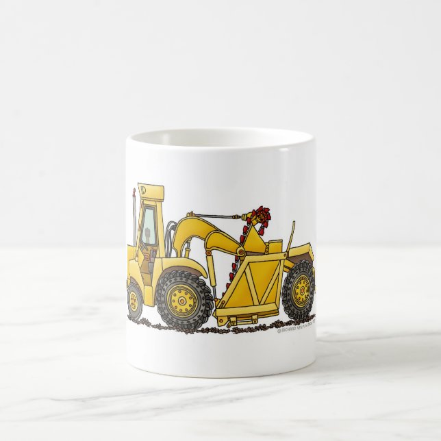 Scraper Dirt Mover Excavator Construction Mugs (Center)