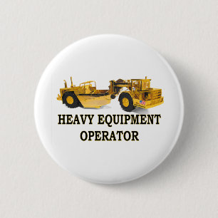 SCRAPER EARTH MOVER 6 CM ROUND BADGE