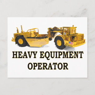 SCRAPER EARTH MOVER POSTCARD
