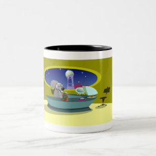 Scrappy at the office mug