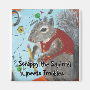 Scrappy the Squirrel Magnet