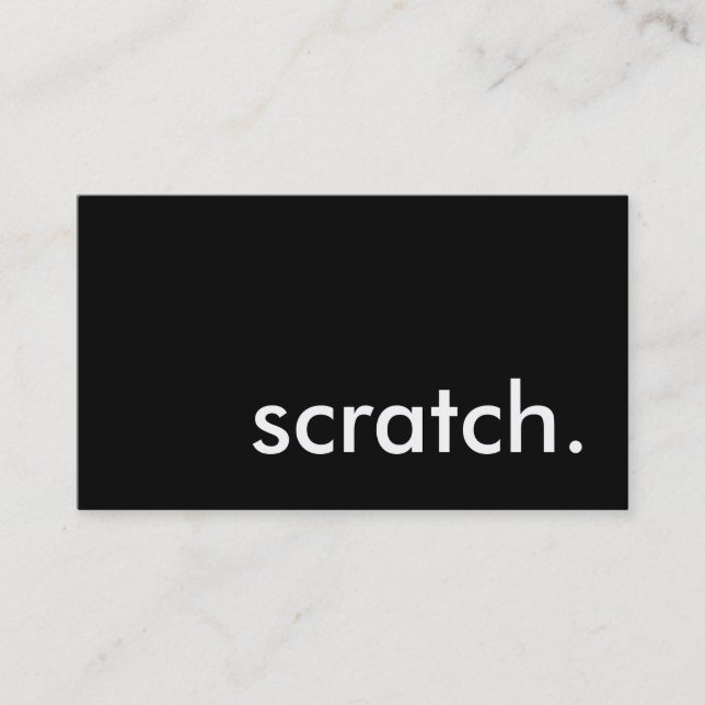 scratch. business card (Front)