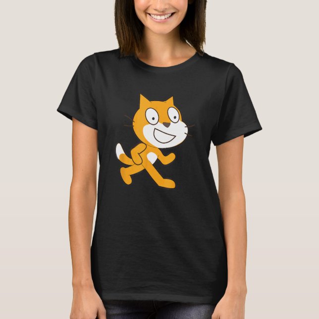 Scratch Programming Language Official Mascot Cat T-Shirt (Front)