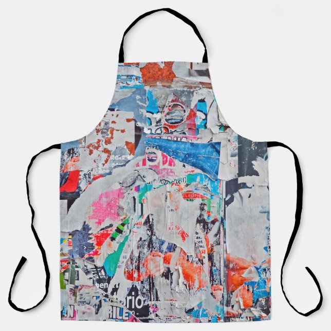 Scratched advertisingtexture,background,poster,art apron (Front)