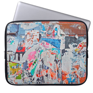 Scratched advertisingtexture,background,poster,art laptop sleeve