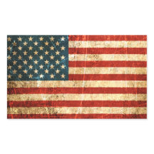 Scratched and Worn Vintage American Flag