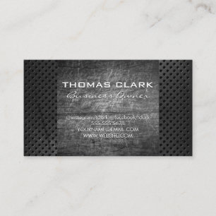 Scratched Background Perforated Metal Business Card