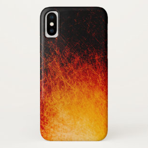 Scratched bonfire flames iPhone x case