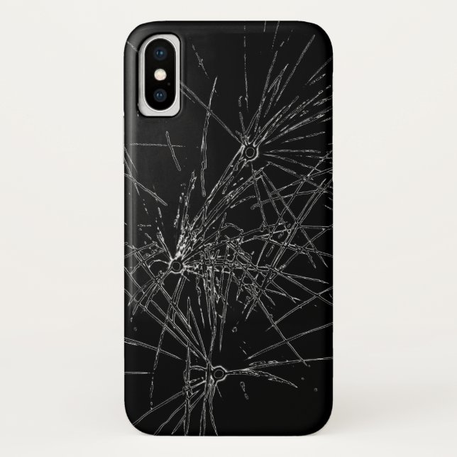 Scratched Broken Damaged Cracked Screen Case-Mate iPhone Case (Back)