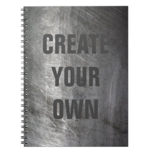 Scratched Brushed Metal Texture Notebook