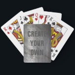 Scratched Brushed Metal Texture Playing Cards<br><div class="desc">Create your own design with your own images. Fully customisable template gives you full control over design. You can change text, font/font size, background image/colour or remove everything and start from scratch. Use customise button to reach advanced design tools or if you wish to buy this design, just replace text...</div>
