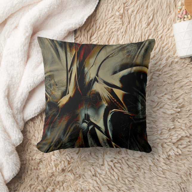 Scratched dark satin texture rumpled virtual cloth cushion (Blanket)