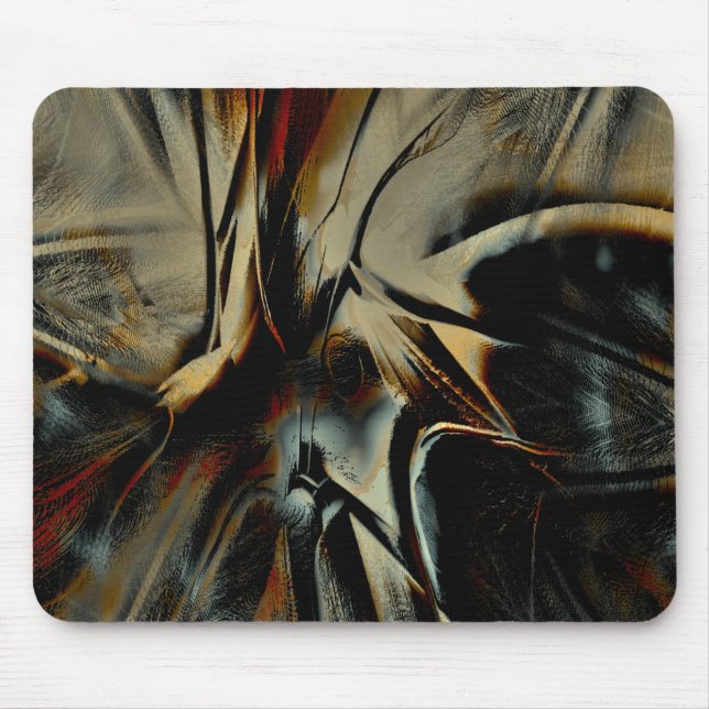 Scratched dark satin texture rumpled virtual cloth mouse pad (Front)