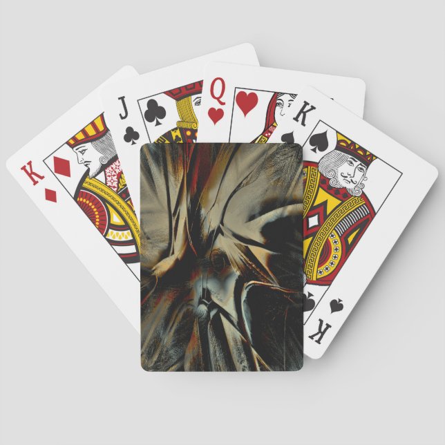 Scratched dark satin texture rumpled virtual cloth playing cards (Back)