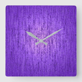 Scratched Marble Purple Square Wall Clock