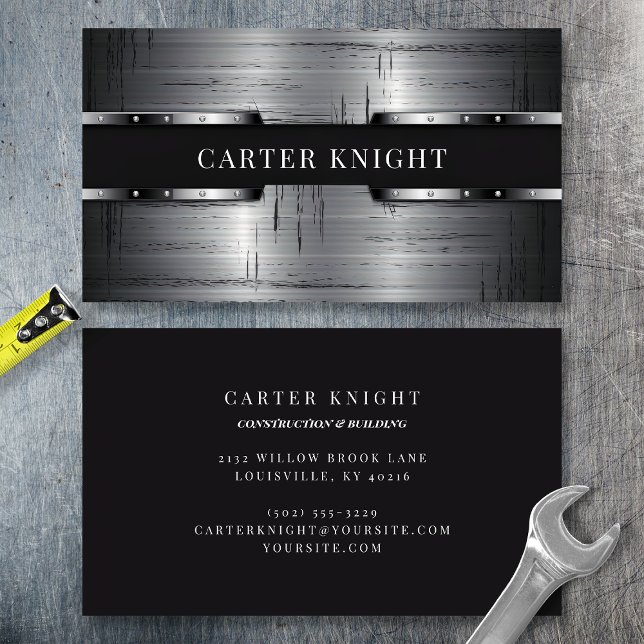 Scratched Metal Industrial Business Card (Creator Uploaded)