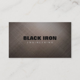 Scratched Metal Texture Engineering Business Card