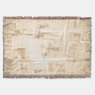 Scratched paper: old newspaper background. throw blanket