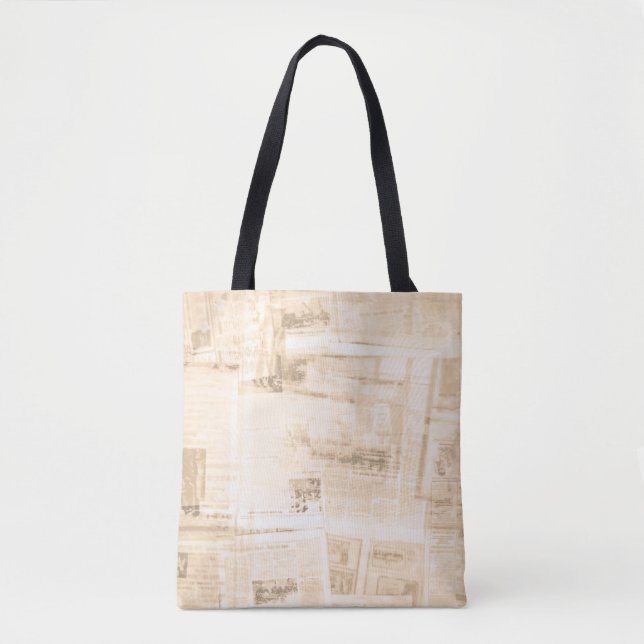 Scratched paper: old newspaper background. tote bag (Front)