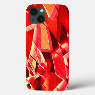 Scratched red ribbons simulating movement iPhone 13 case