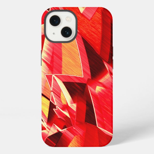 Scratched red ribbons simulating movement iPhone case (Back)