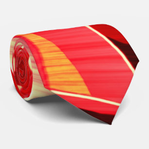 Scratched red ribbons simulating movement tie