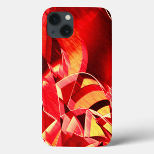 Scratched red strip simulating movement iPhone 13 case
