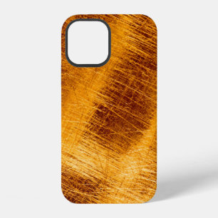Scratches on a metallic gold background. abstract, iPhone 12 case