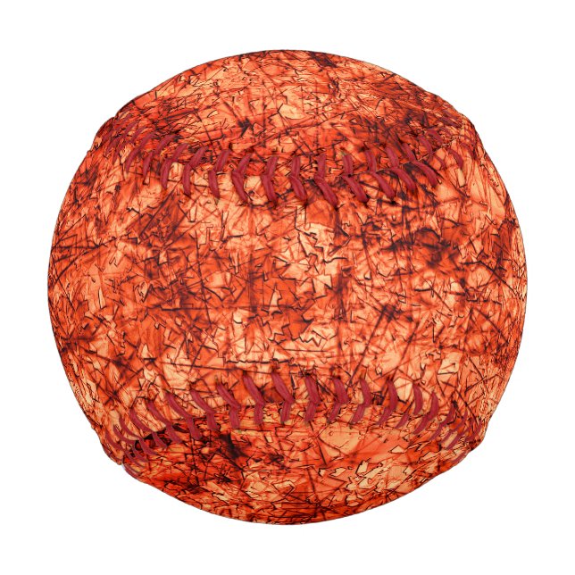 Scratches on scratches on a lightly spotted coral baseball (Back)