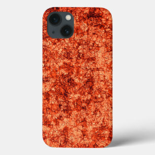Scratches on scratches on a lightly spotted coral iPhone 13 case